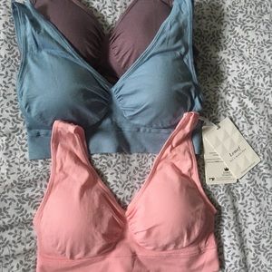 Lemef Geniebra Wire Free Bras Removable Pad 3 Pack